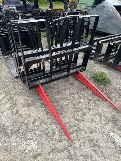 10099 Skid Steer 2 Prong Highback Bale Spears