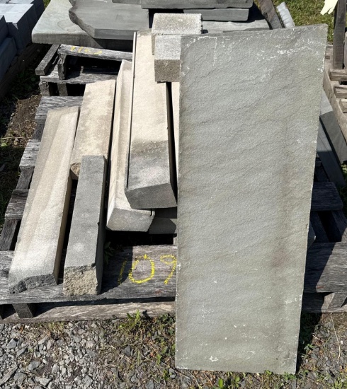 109 Pallet of Bluestone- Many with Grooves Cut