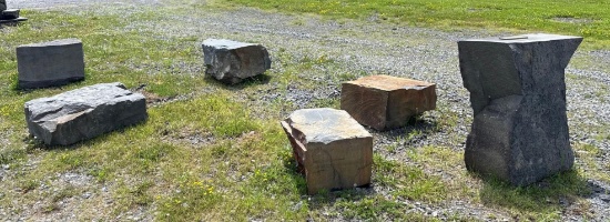 71 6 Large Bluestone Pieces of Various Sizes -One Money
