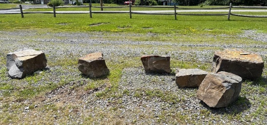 72 6 Large Bluestone Pieces of Various Sizes- One Money