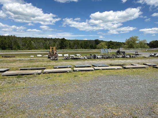 90 5 Assorted 3.5" Thick Bluestone Pieces Between 60-84 Inch Lengths