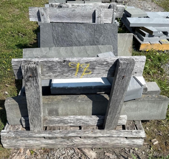 98 Pallet of Bluestone and Marble Pieces