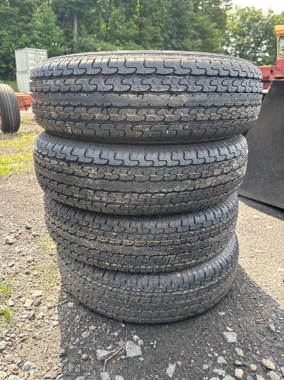 10010 Set of 4 New ST205/75R15 Radial Trailer Tires