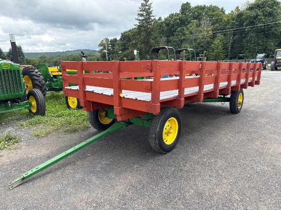 4502 16' Flat Wagon with Wood Racks