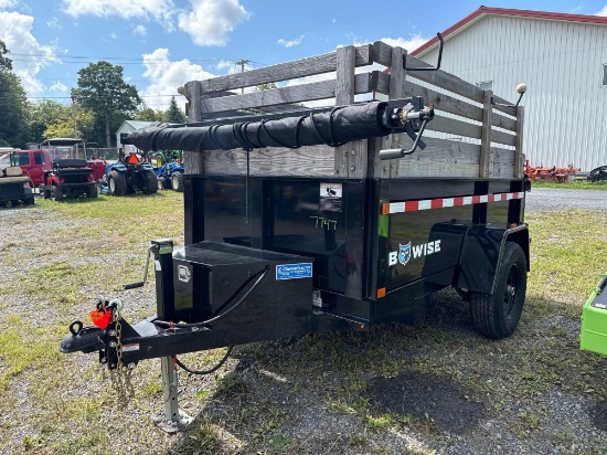 7747 2022 BWise 5x8 Single Axle Dump Trailer