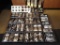 Large lot of flatware - w/(2) racks and (20) additional holders