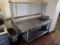 Stainless work table w/single well sink and overshelf
