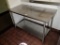 Stainless work table - 60in x 30in top