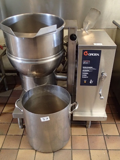 Groen DEE/4-20 soup kettle s/n 81741 - w/large ss pot