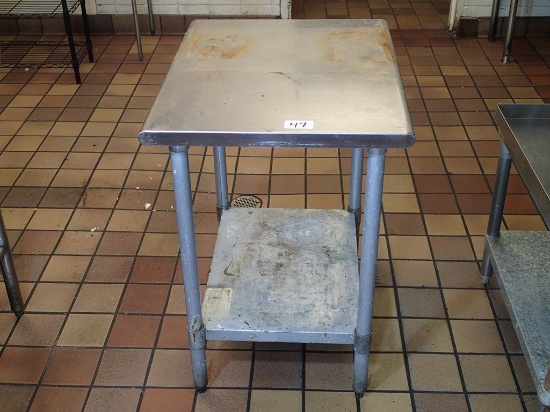 Stainless work table - 30in x 24in top