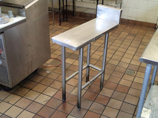 Narrow stainless work table - 12in x 30in top