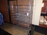 (1) Metro style shelving unit - 8-tier on casters