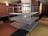 (4) 4-tier Metro style shelving units - (2) 60in L x 24in D x 87in H -