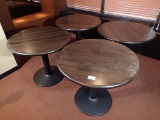 (4) Tables - 36in dia. Wood tops