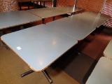 (4) Tables - blue laminate tops - 38in x 38in