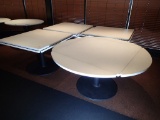 (4) Convertible tables - white vinyl tops - 42in x 42in or 60in dia.