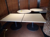 (4) Tables - (2) 42in x 42in w/white vinyl tops -