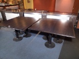 (2) Tables - 61in x 57in wood tops