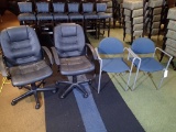 (2) Desk chairs and (2) visitor chairs