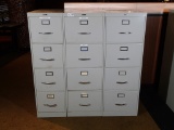 (3) 4-drawer filing cabinets - (1) letter and (2) legal