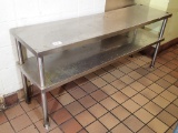 Stainless equipment stand - 66in x 18in top - 30in H