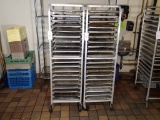 (2) 20-tier pan transfer carts w/(40) full size pans