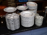 (24) Aluminum oyster plates w/(36) bowls - (2) serving stands and