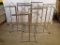 (4) 4-way garment racks - (3) on casters - adjustable height