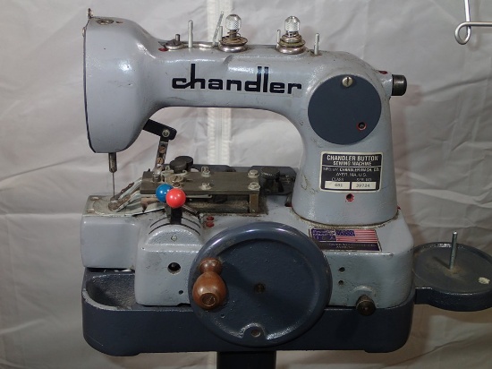 Chandler 481 manual button sewing machine - s/n 39724