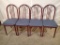 (4) Chairs - metal frame - blue vinyl seat