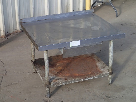 Equipment stand - 36in x 30in stainless top - galvanized base