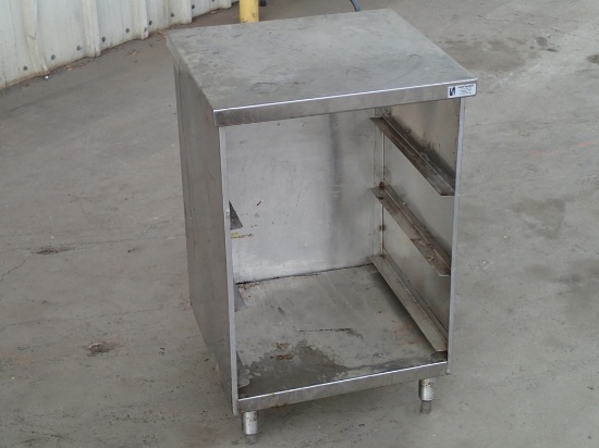 Open front cabinet - stainless - 22in W x 22in D x 35in H