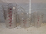 (8) Round ingredient bins - (4) 18qt - (2) 12qt - (2) 8qt