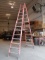 Green Bull 14ft double sided fiberglass step ladder