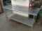 Work table - 72in x 30in stainless top - galvanized base