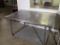 Work table - 60in x 40in stainless top - 31in H - galvanized base