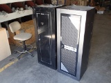 (2) Stack-On metal gun cabinets - 21in W x 18in D x 55in H