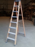 Husky 8ft fiberglass step ladder