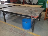 HD steel work table - 96in L x 72in D x 1in thick top