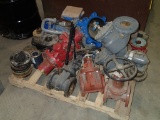 Pallet of valves and flanges