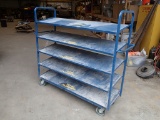 5-tier slant shelf cart