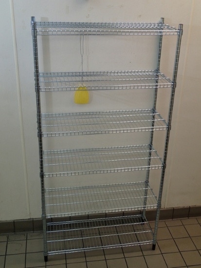 6-tier wire shelving unit - 36in W x 14in D x 70in H