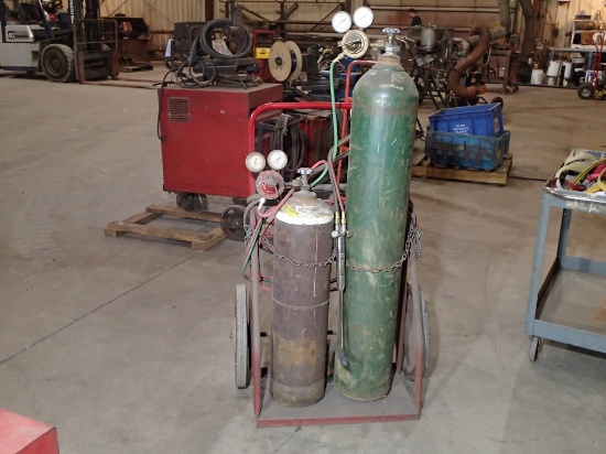 Torch cart with torch/hose/gages - Does not include tanks