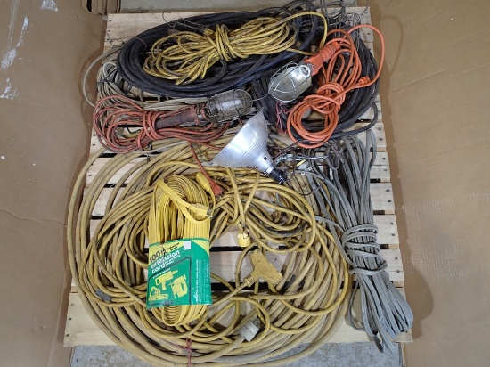 Extension cords & worklights - contents of pallet
