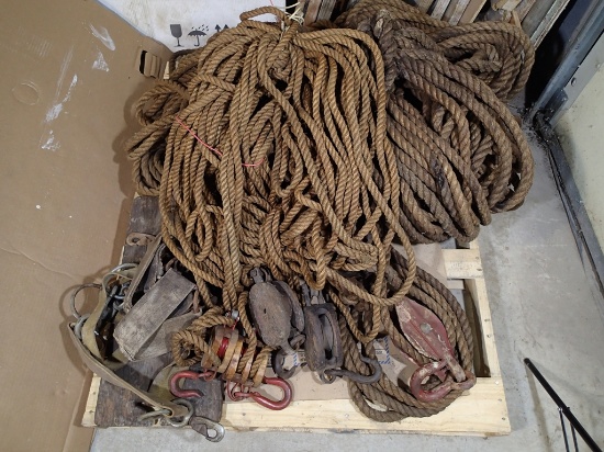 Ropes & rigging - contents of pallet