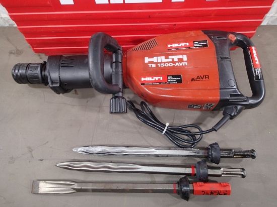 Hilti 1500-AVR breaker/demolition hammer w/tooling