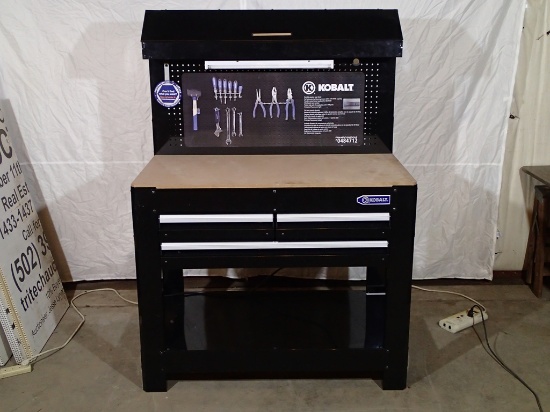 Kobalt workbench - 45in x 22in top - 3-drawers - 63in tall