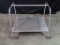 Stainless steel cart - 35in x 28in base - 31in tall overall