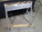 (2) metal saw horses w/folding legs - 31in L - 2x4 attached to top