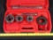 Manual pipe threading set w/ 1/2in - 3/4in - 1in dies